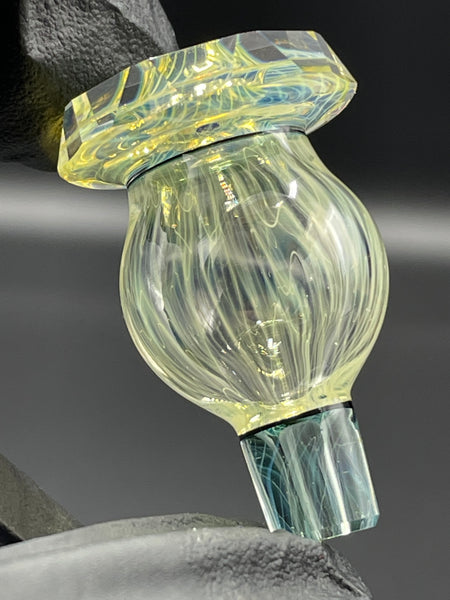 Brick Glass - Fumed/Faceted Bubble Cap #4