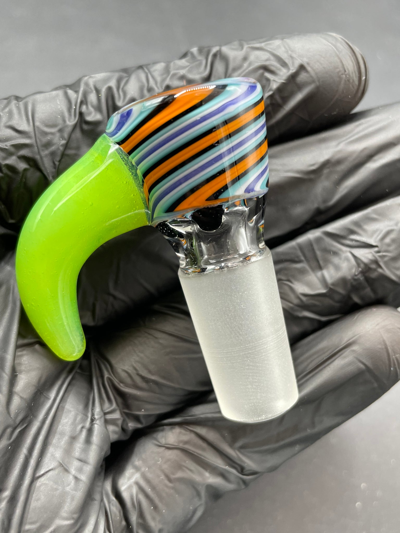 TKO Glass - 14mm Tube Cane Slide with Horn