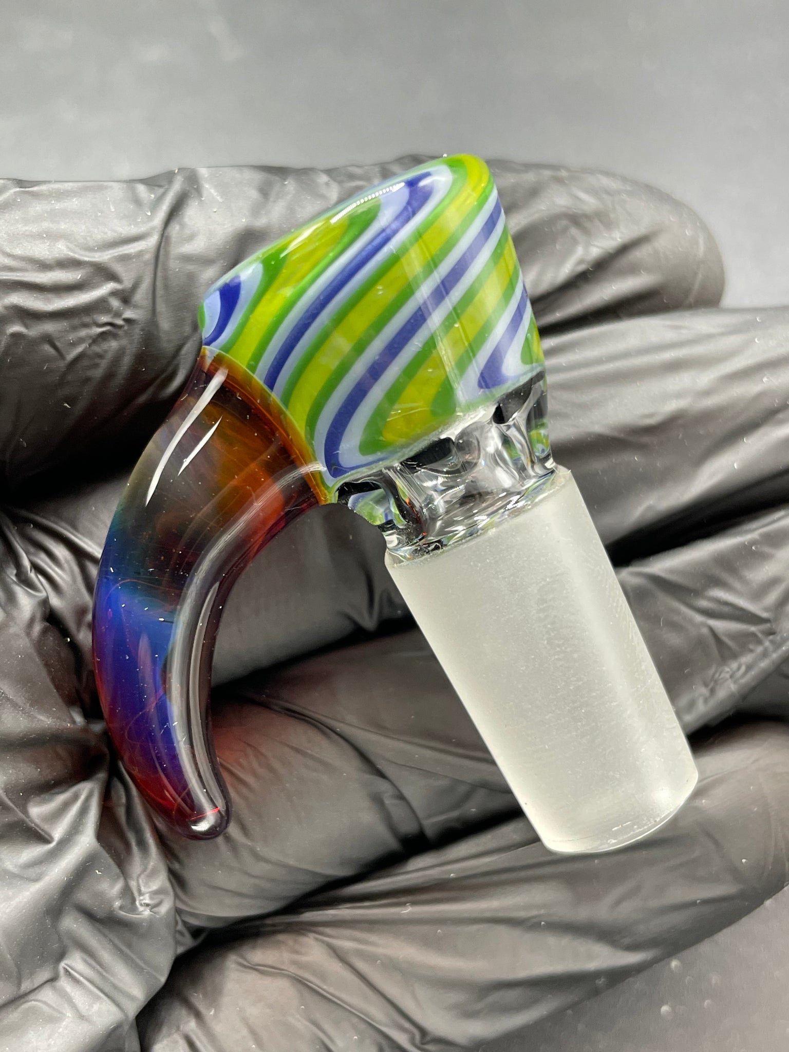 TKO Glass - 14mm Tube Cane Slide with Horn