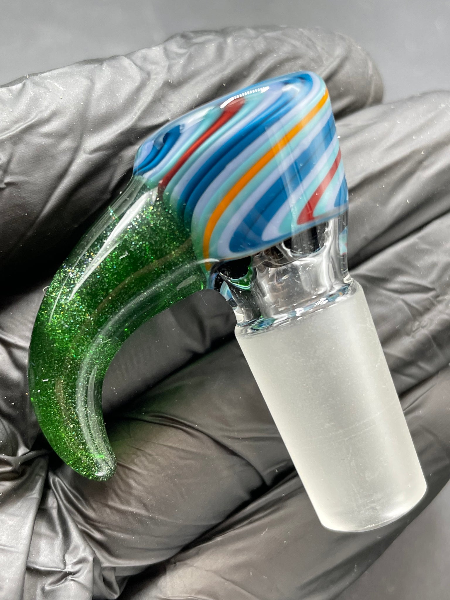 TKO Glass - 14mm Tube Cane Slide with Horn