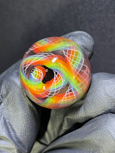 YG Glass - Rainbow Stringer Spiral Marble