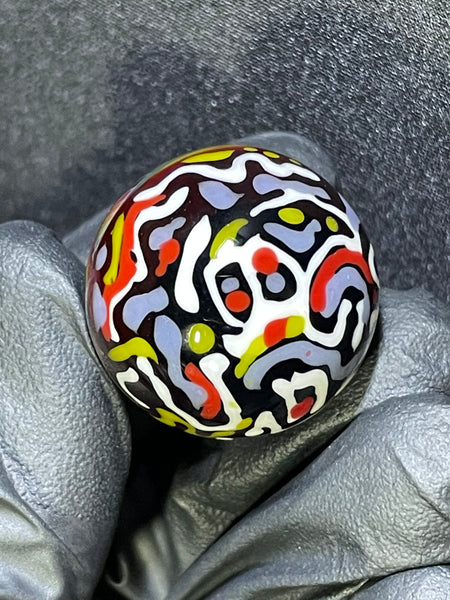 YG Glass - Rainbow Stringer Spiral Marble