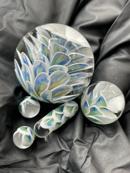 Divleli Glass - 5pc Dotstack Implosion Slurper Set