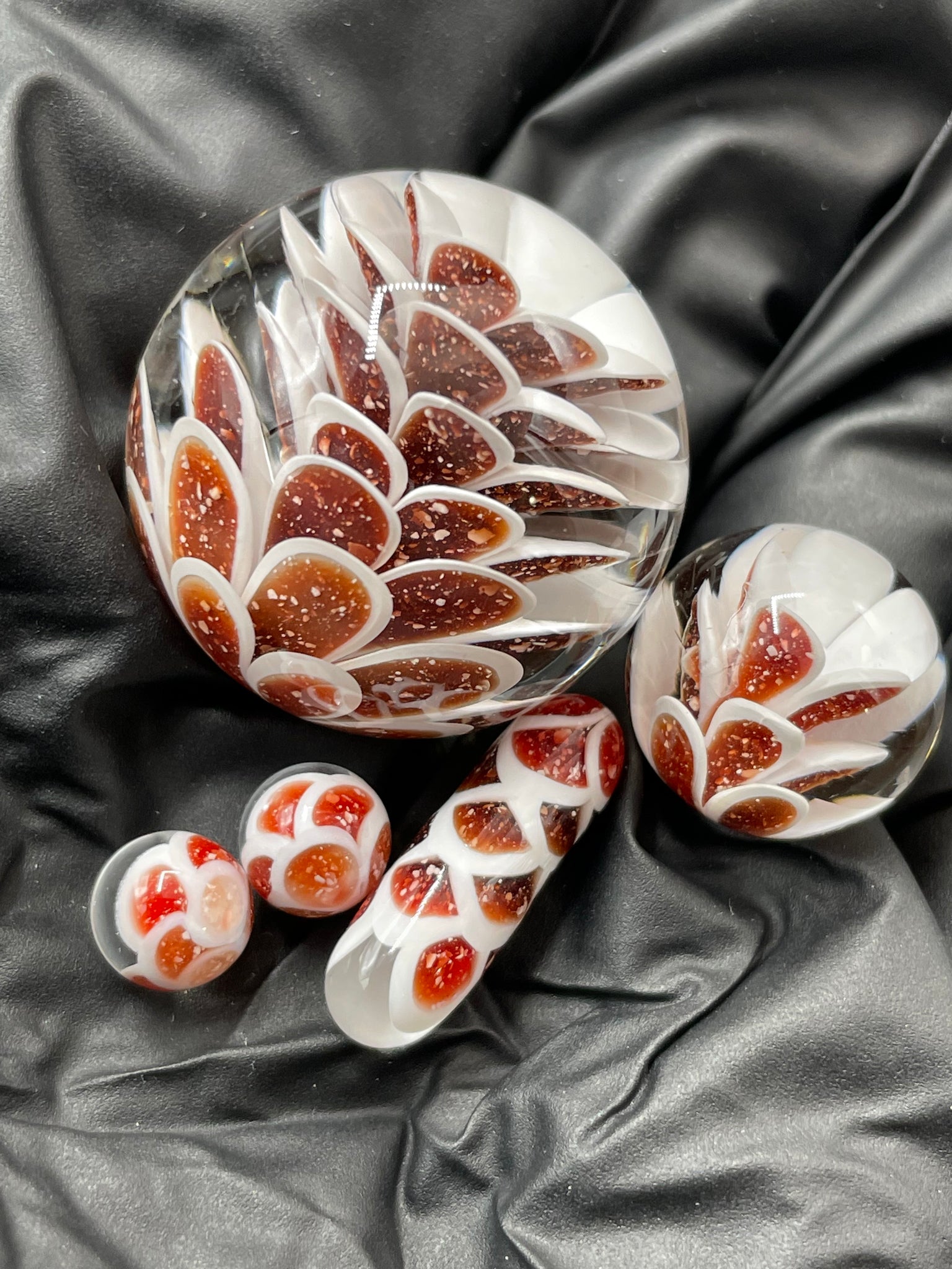 Divleli Glass - 5pc Dotstack Implosion Slurper Set