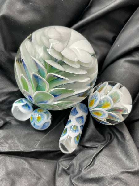 Divleli Glass - 5pc Dotstack Implosion Slurper Set