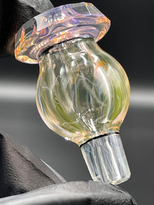Brick Glass - Fumed/Faceted Bubble Cap #3